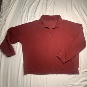 Brandy Melville Men's Rust Crewneck Sweater
